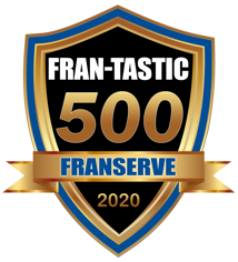 FRAN-TASTIC 500 by FranServe 2020 award logo