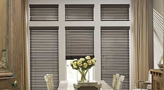 Simi Valley dining room windows with unbroken window blinds